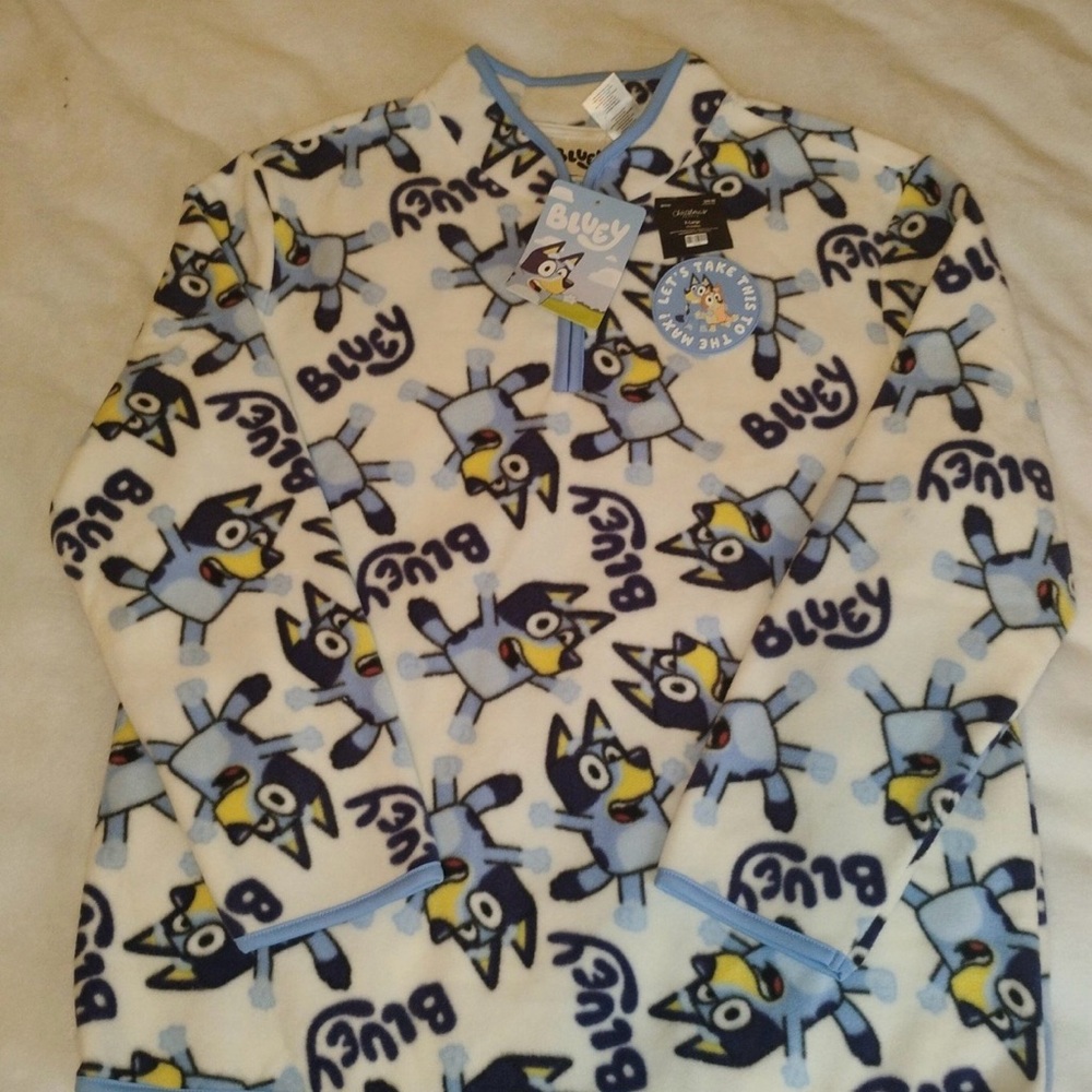 Bluey Pajama Set - Blue and White